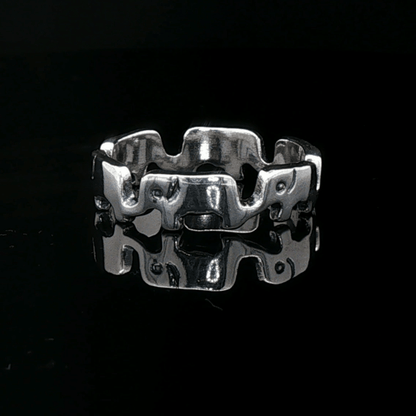 Elephant Band in Sterling Silver - Le Dragon Argenté
