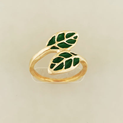 Elvish Leaf Ring in Sterling Silver or Antique Bronze - Le Dragon Argenté