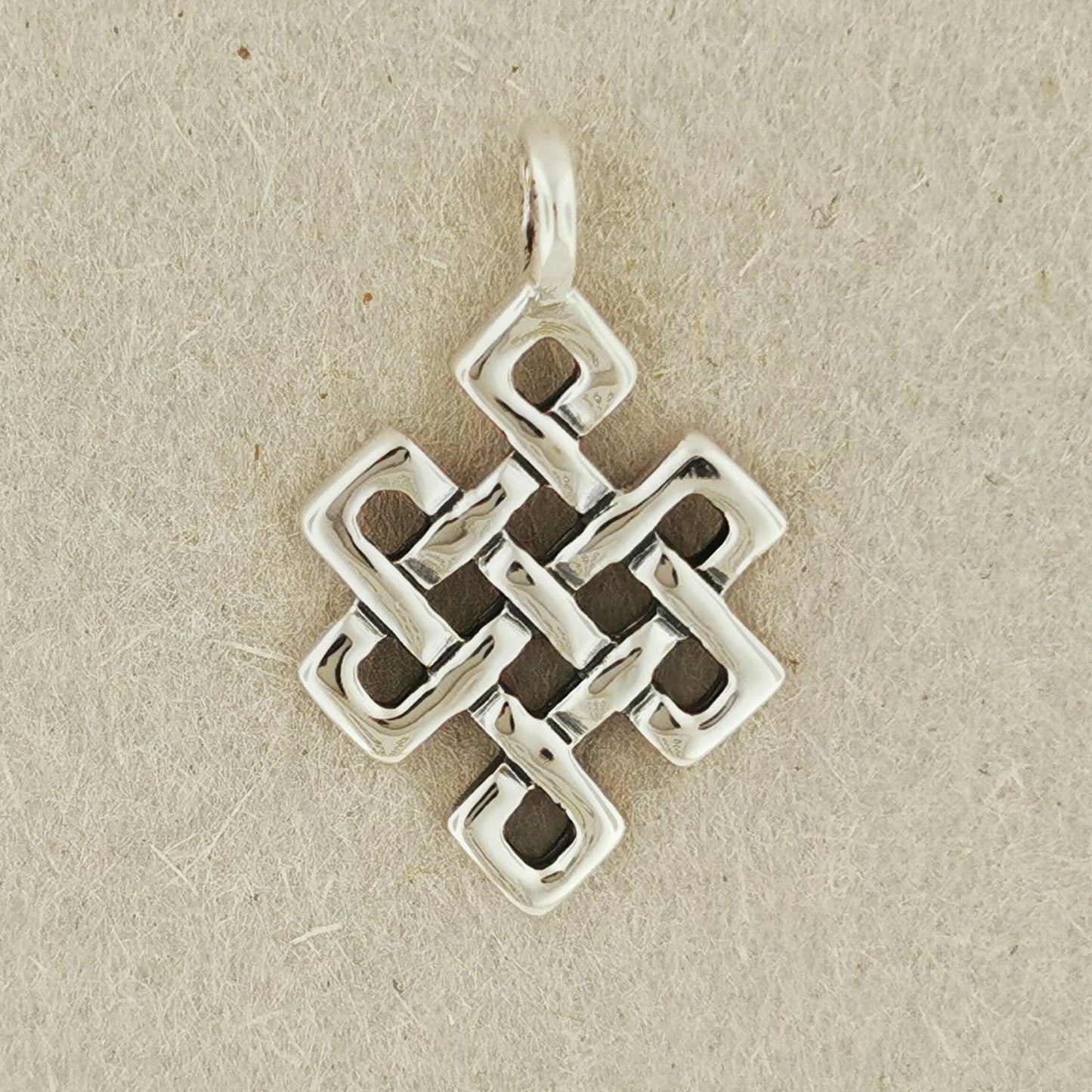 Endless Knot Pendant in Sterling Silver or Antique Bronze - Le Dragon Argenté