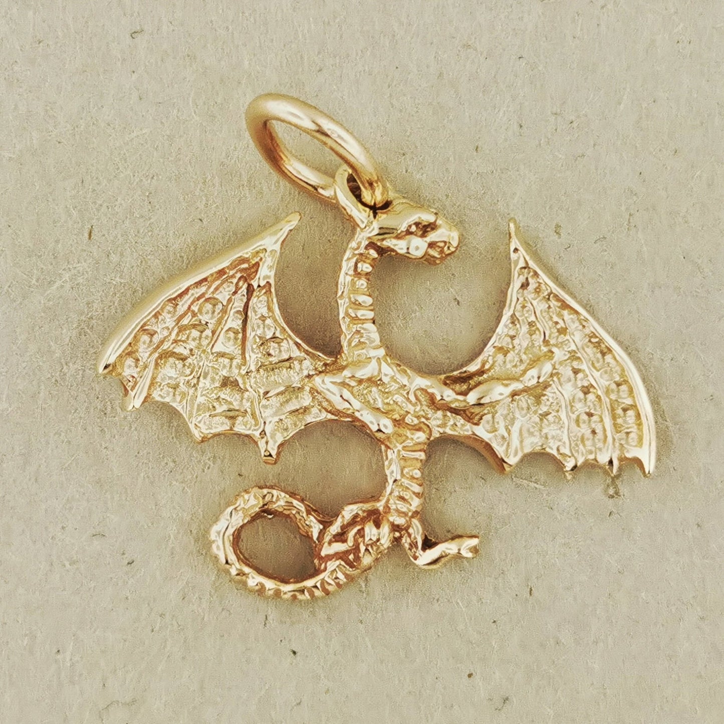 European Dragon Pendant in Sterling Silver or Antique Bronze - Le Dragon Argenté