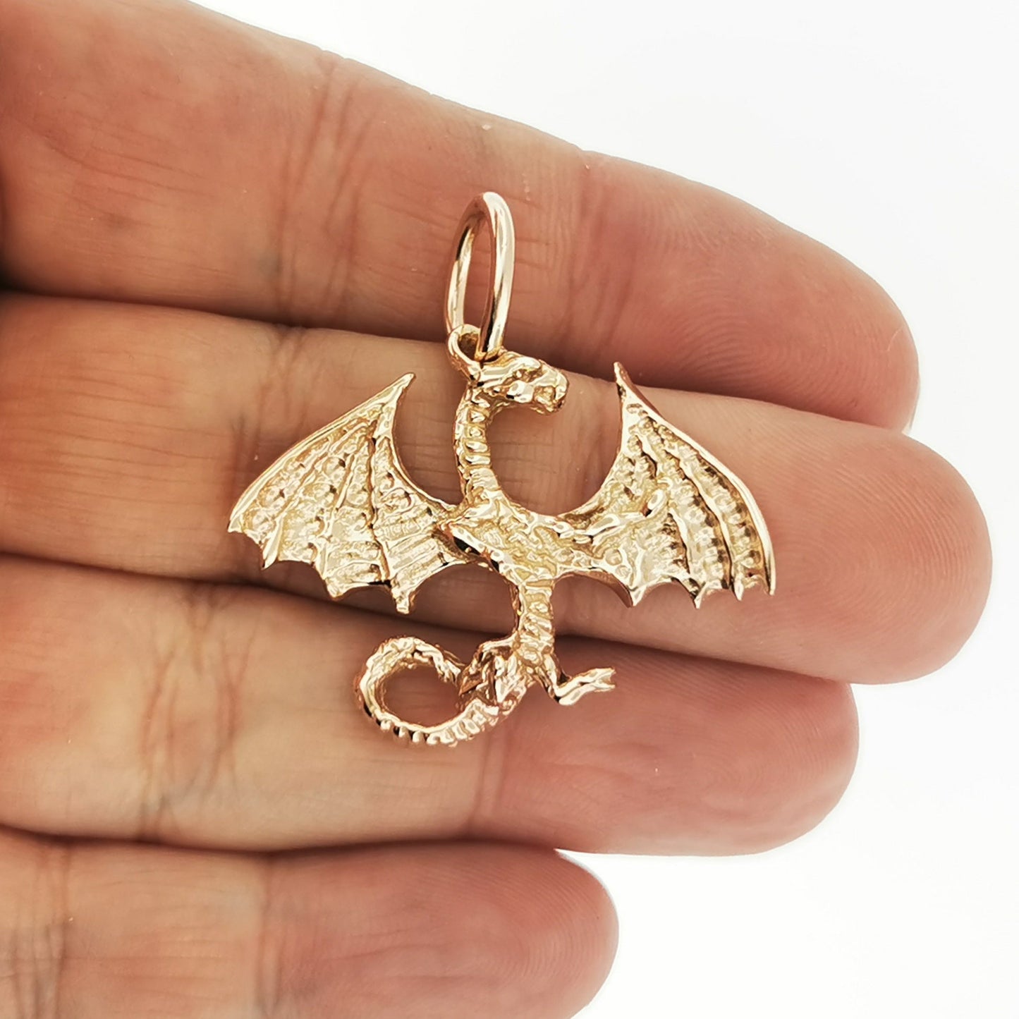 European Dragon Pendant in Sterling Silver or Antique Bronze - Le Dragon Argenté