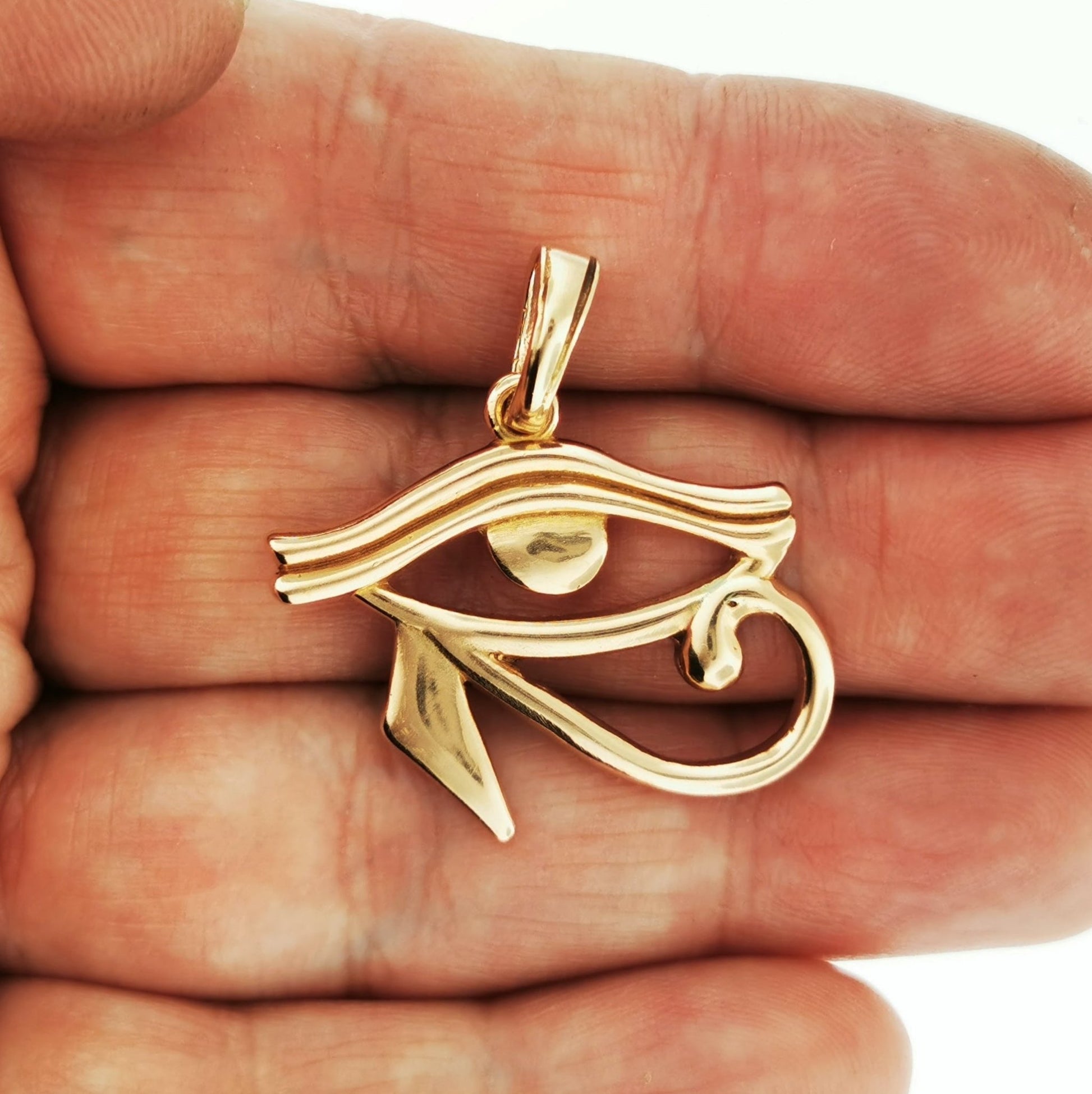 Eye of Horus Pendant in Antique Bronze - Le Dragon Argenté