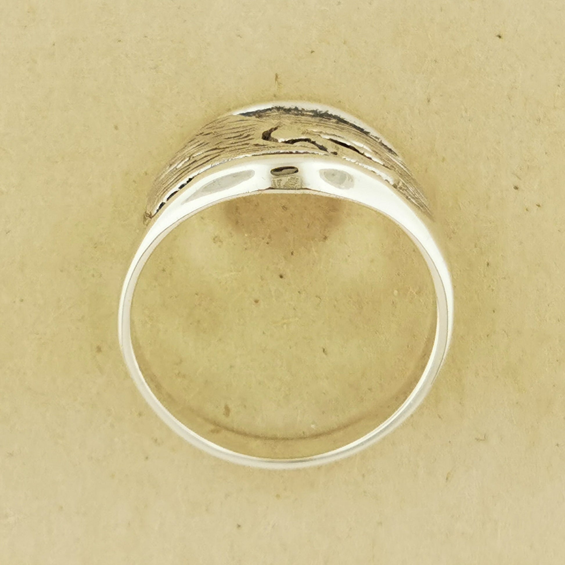 Handcrafted Falcon Head Ring in .925 Sterling Silver featuring detailed feathers and bold avian design by Le Dragon Argenté