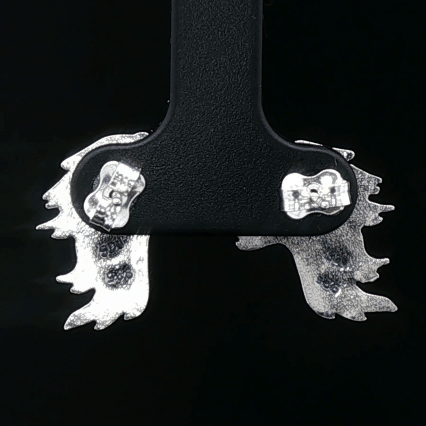 FF8 Griever Sleeping Lion stud earrings in sterling silver by Le Dragon Argenté