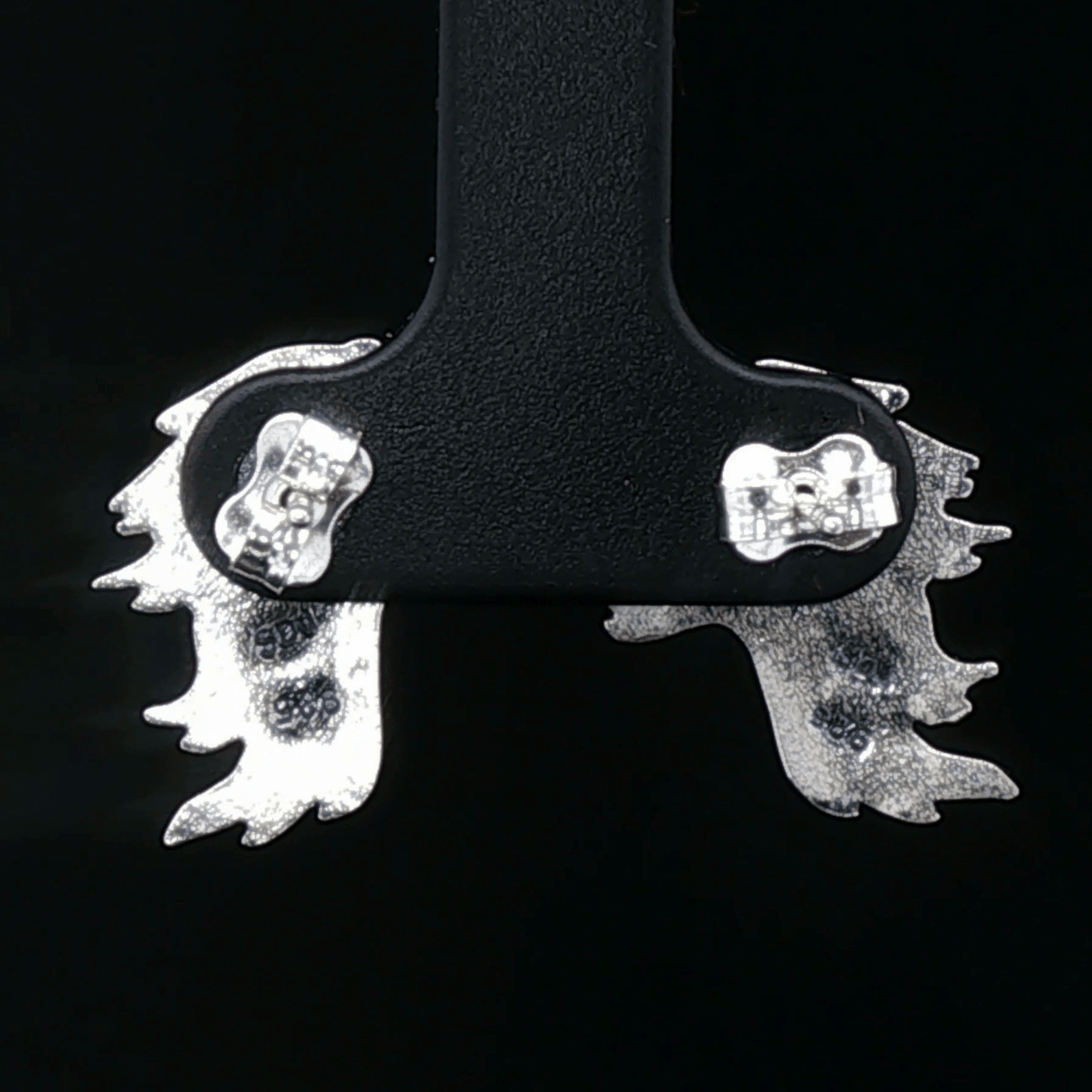 FF8 Griever Sleeping Lion stud earrings in sterling silver by Le Dragon Argenté