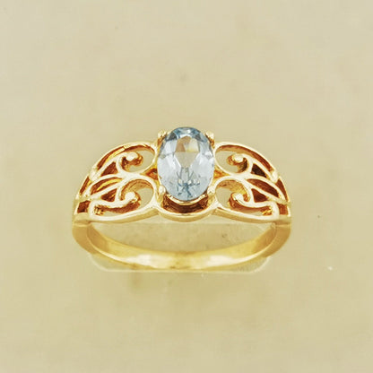 Filigree Birthstone Ring in Antique Bronze - Le Dragon Argenté