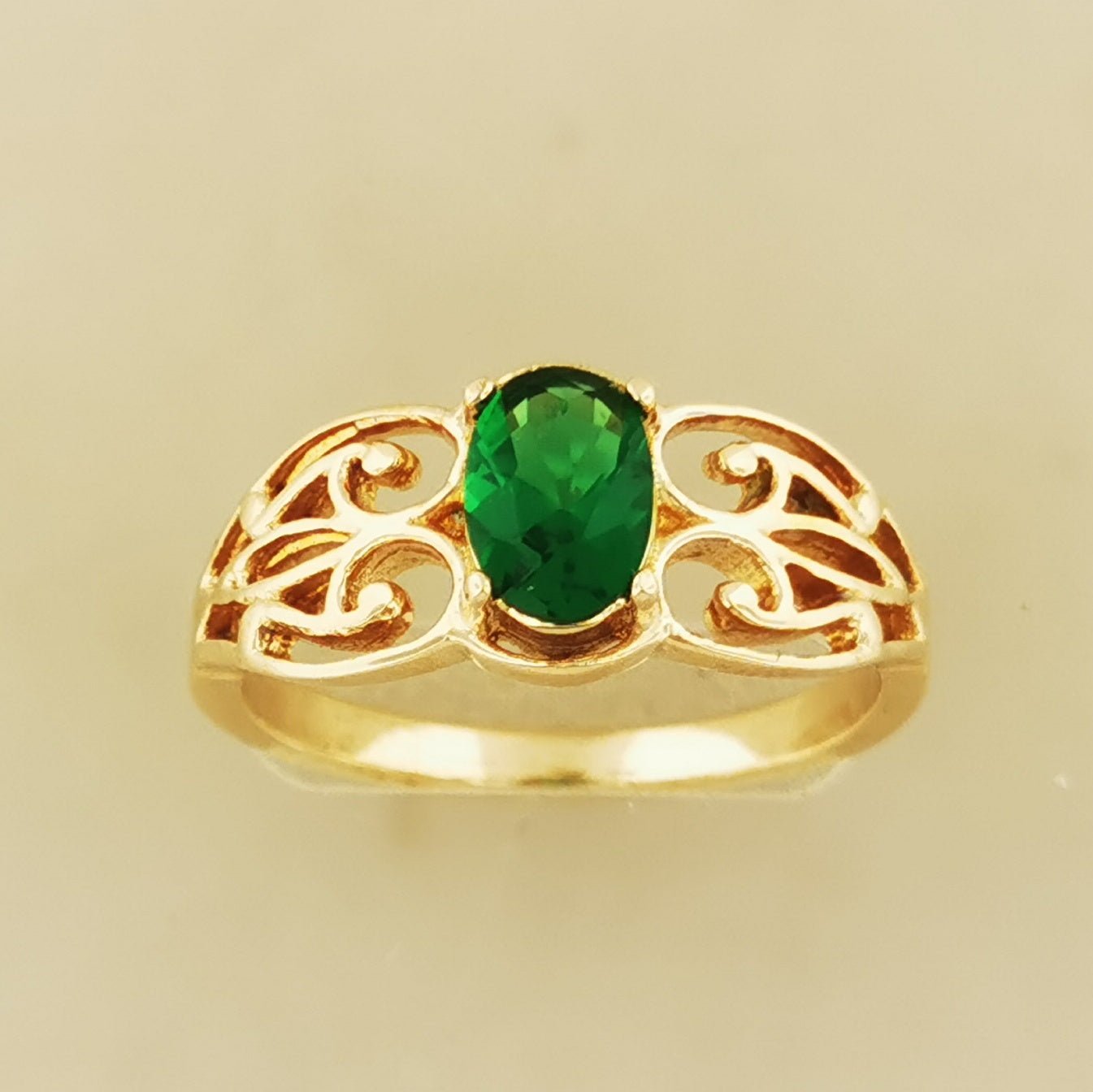 Filigree Birthstone Ring in Antique Bronze - Le Dragon Argenté