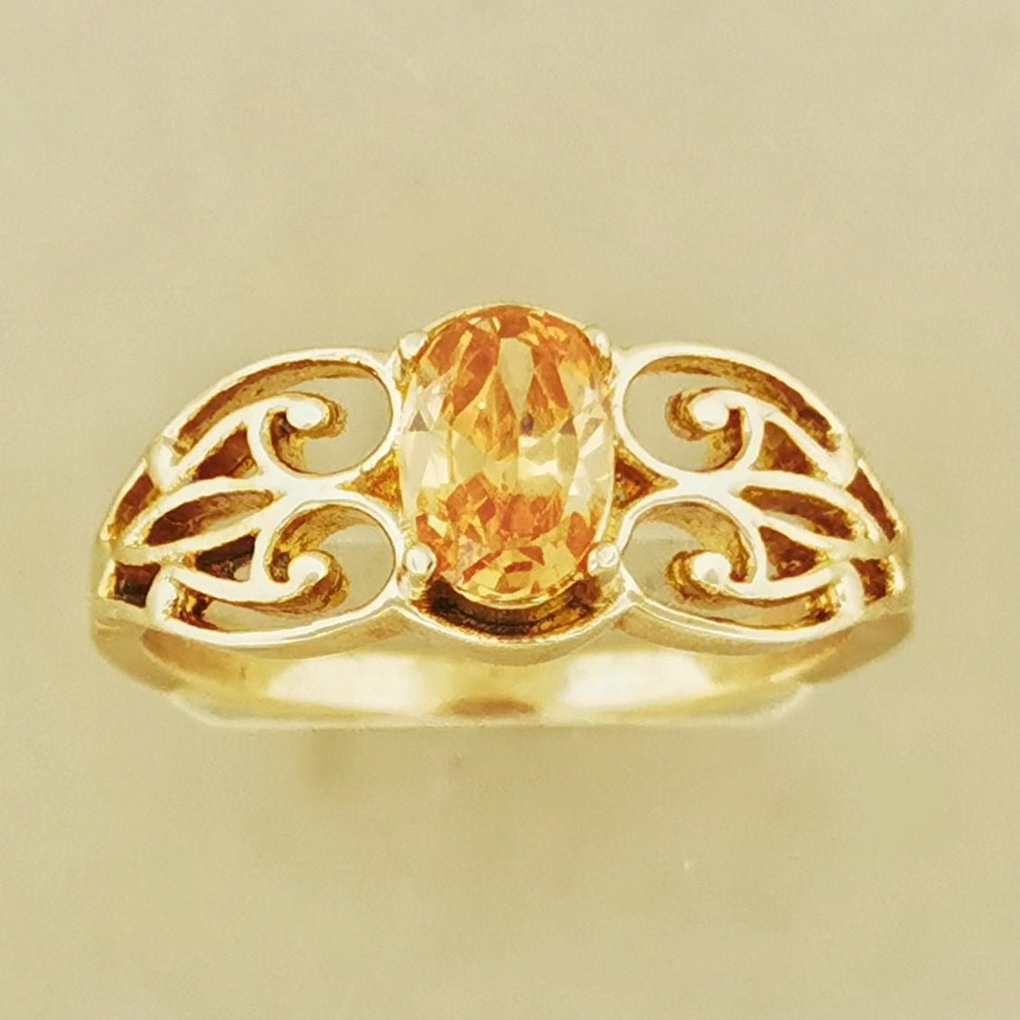 Filigree Birthstone Ring in Antique Bronze - Le Dragon Argenté