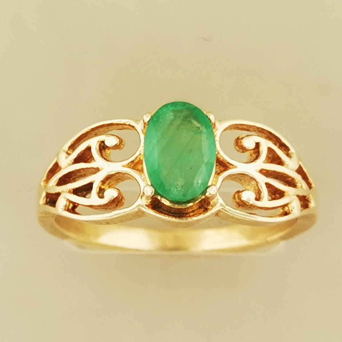 Filigree Gemstone Ring in Antique Bronze - Le Dragon Argenté