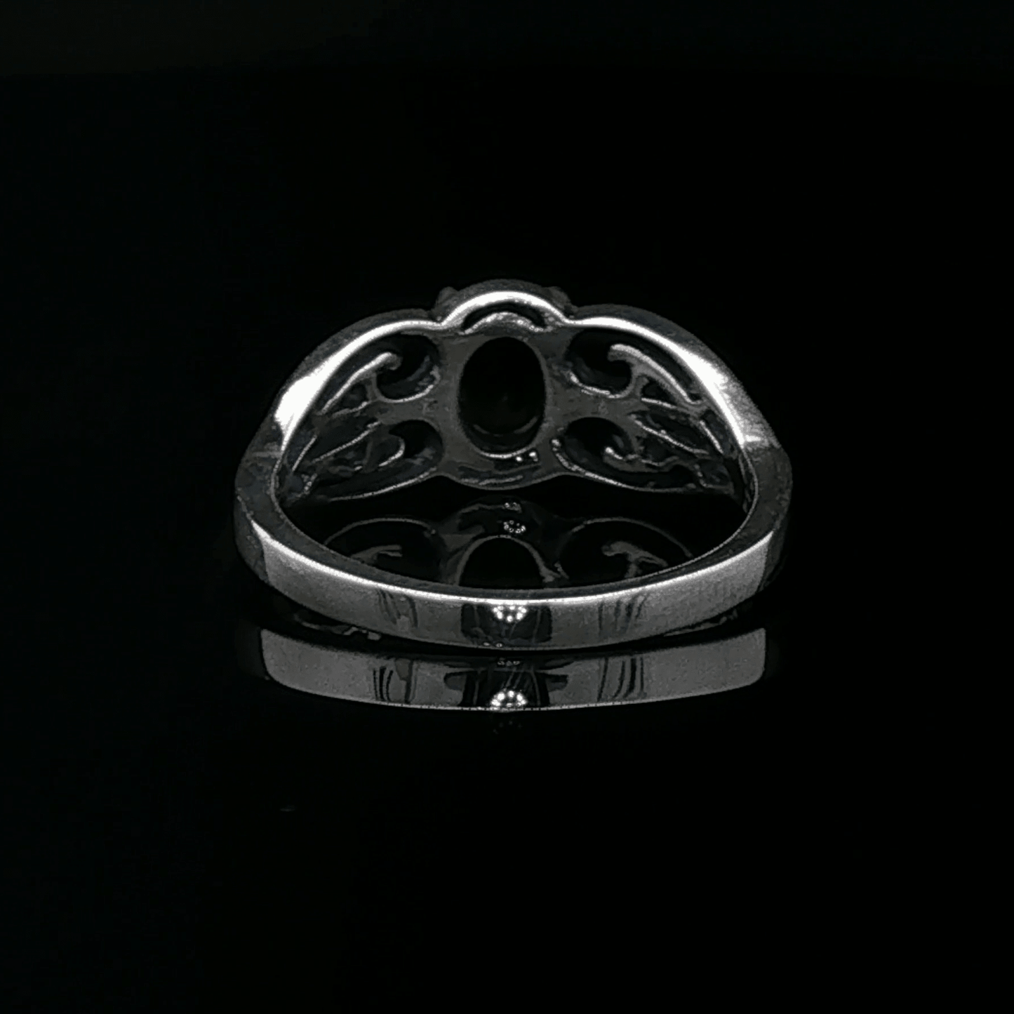 Filigree Gemstone Ring in Sterling Silver - Le Dragon Argenté
