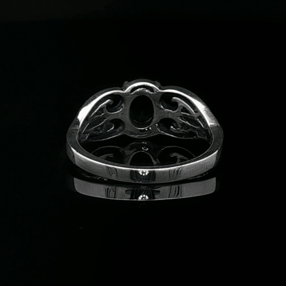 Filigree Gemstone Ring in Sterling Silver - Le Dragon Argenté