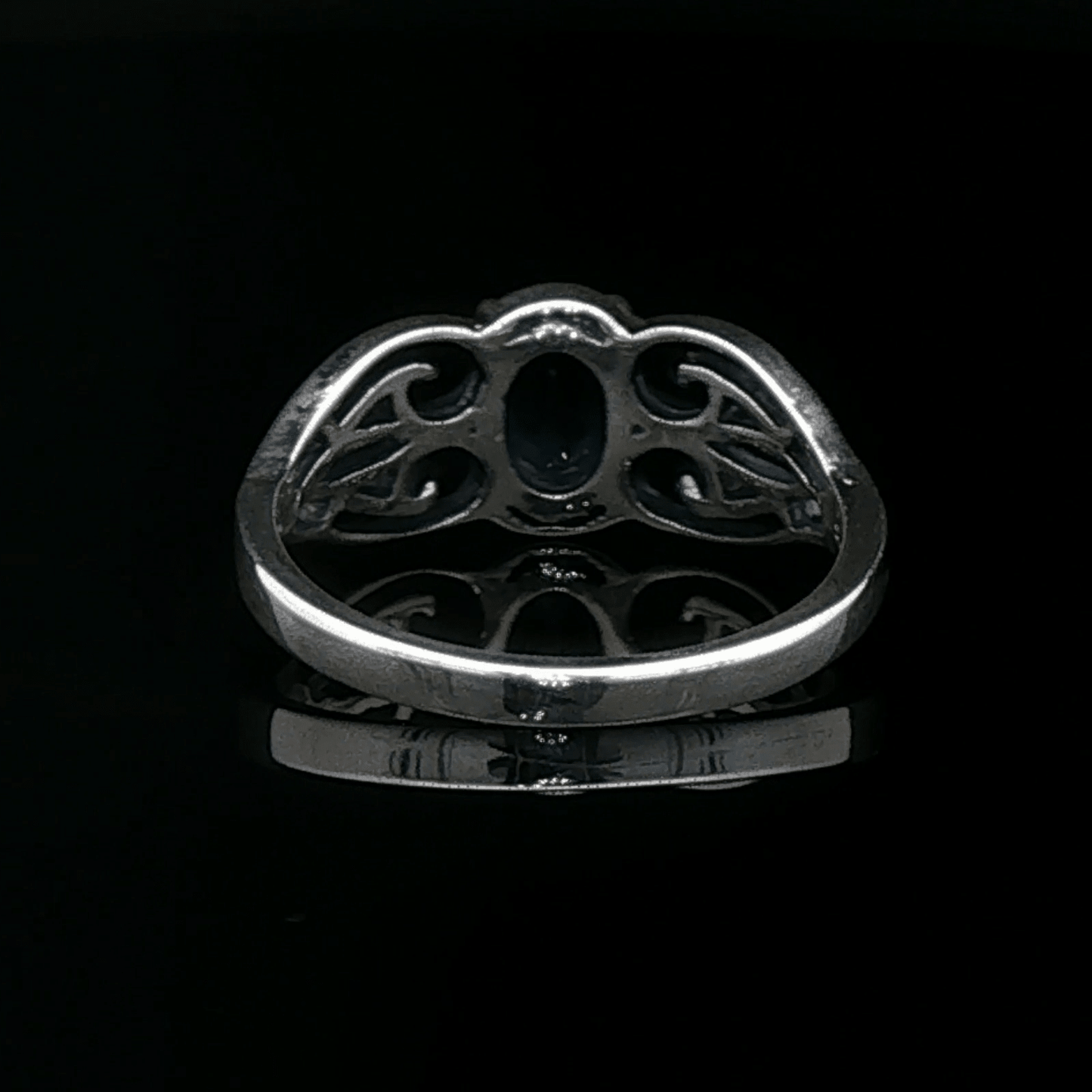 Filigree Gemstone Ring in Sterling Silver - Le Dragon Argenté