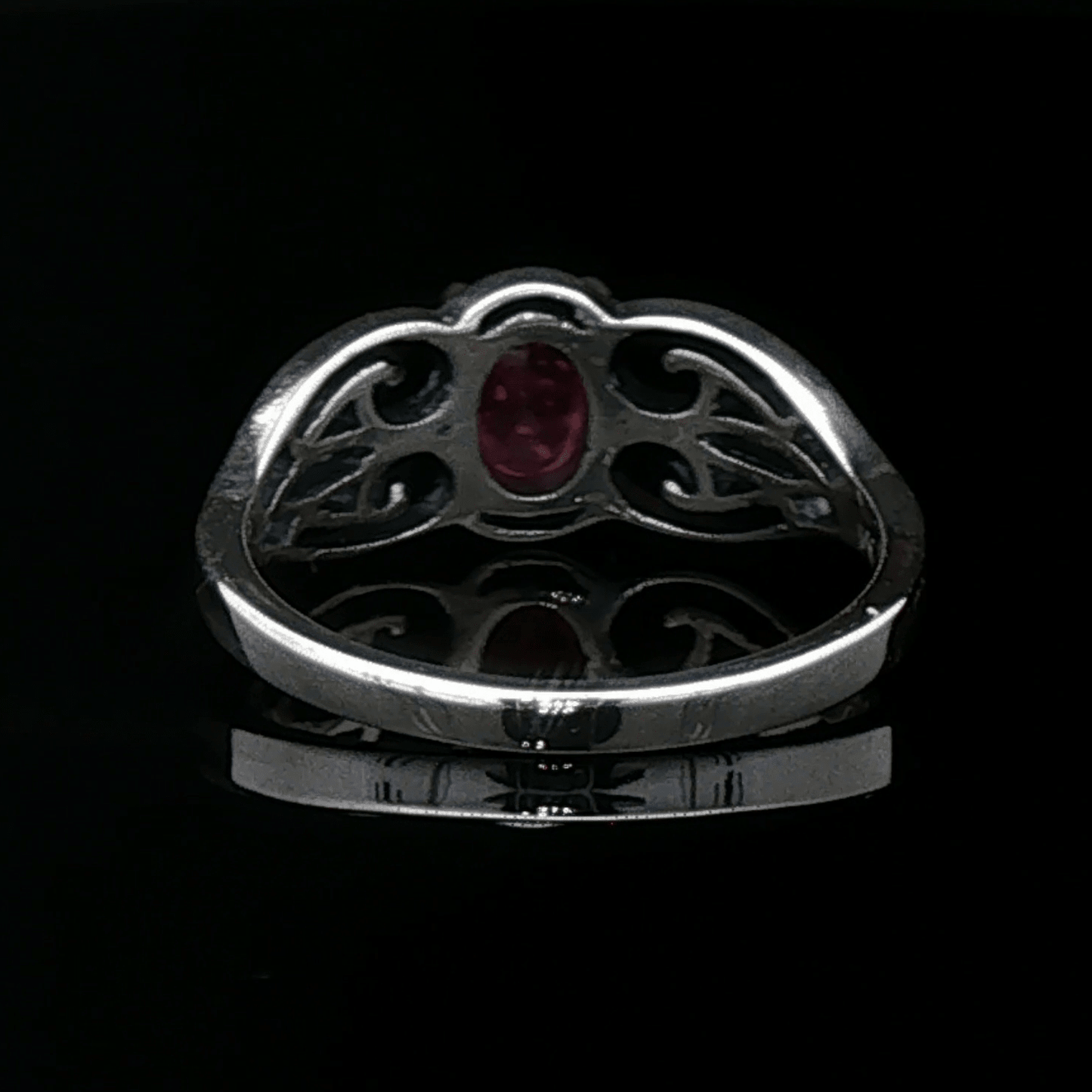 Filigree Gemstone Ring in Sterling Silver - Le Dragon Argenté