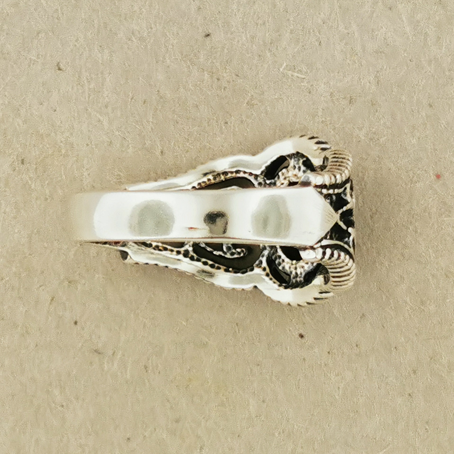 Vintage Style Filigree Ring with Gemstone in Sterling Silver, Gothic Style Ring, Victorian Style Ring, 1950 Style Ring, Silver Filigree Ring, Gemstone Filigree Ring, Mid Century Gemstone Ring, 1950s Silver Gemstone Ring, Filigree Silver Gemstone Ring