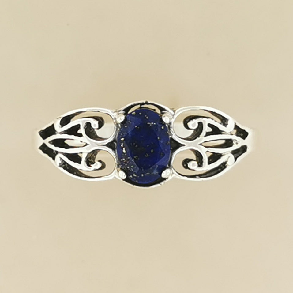 Filigree Ring with Gemstone in Sterling Silver, Gothic Style Ring, Victorian Style Ring, 1950 Vintage Style Ring, Gemstone Ring In Sterling Silver, Silver Gemstone Ring, Filigree Gemstone Ring, Vintage Gemstone Ring, Lapis Ring, Lapis Lazuli Ring, Lapis Lazuli Gemstone Ring, Lapis Lazuli Vintage Ring, Lapis Filigree Ring, Lapis Lazuli Filigree Ring, Lapis Jewelry, Lapis Jewellery, Silver Lapis Lazuli Ring, Sterling Silver Lapis Lazuli Ring, Silver Lapis Ring, Silver Lapis Lazuli Filigree Ring