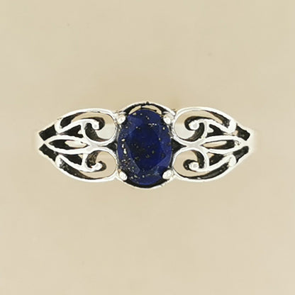 Filigree Ring with Gemstone in Sterling Silver, Gothic Style Ring, Victorian Style Ring, 1950 Vintage Style Ring, Gemstone Ring In Sterling Silver, Silver Gemstone Ring, Filigree Gemstone Ring, Vintage Gemstone Ring, Lapis Ring, Lapis Lazuli Ring, Lapis Lazuli Gemstone Ring, Lapis Lazuli Vintage Ring, Lapis Filigree Ring, Lapis Lazuli Filigree Ring, Lapis Jewelry, Lapis Jewellery, Silver Lapis Lazuli Ring, Sterling Silver Lapis Lazuli Ring, Silver Lapis Ring, Silver Lapis Lazuli Filigree Ring