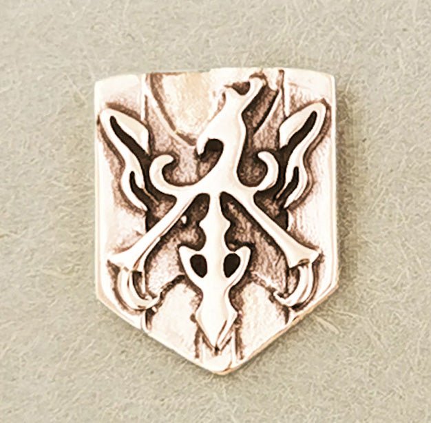 Final Fantasy 16 Clive Rosfield Family Crest Stud Earrings In Gold Made To Order - Le Dragon Argenté