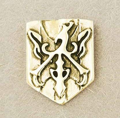 Final Fantasy 16 Clive Rosfield Family Crest Stud Earrings In Gold Made To Order - Le Dragon Argenté