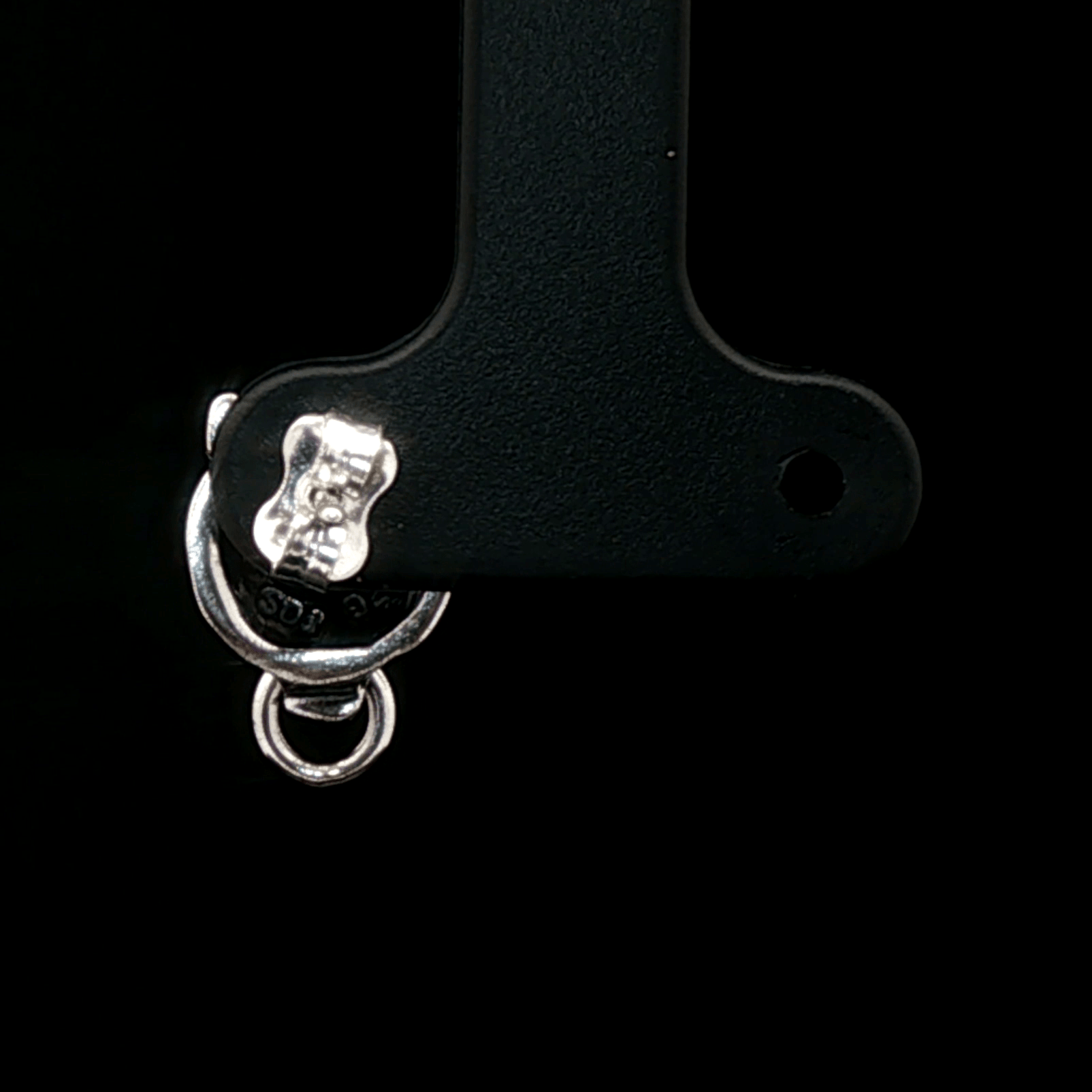 Handcrafted FF7 Fenrir stud earrings in sterling silver, inspired by Final Fantasy VII, featuring intricate wolf design for retro gamer fans and jewellery lovers alike.