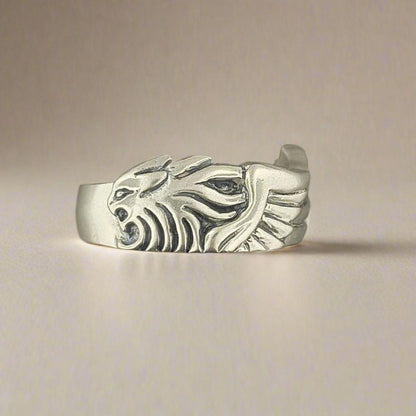 Final Fantasy 8 Griever Wedding Ring Set in Sterling Silver - Le Dragon Argenté