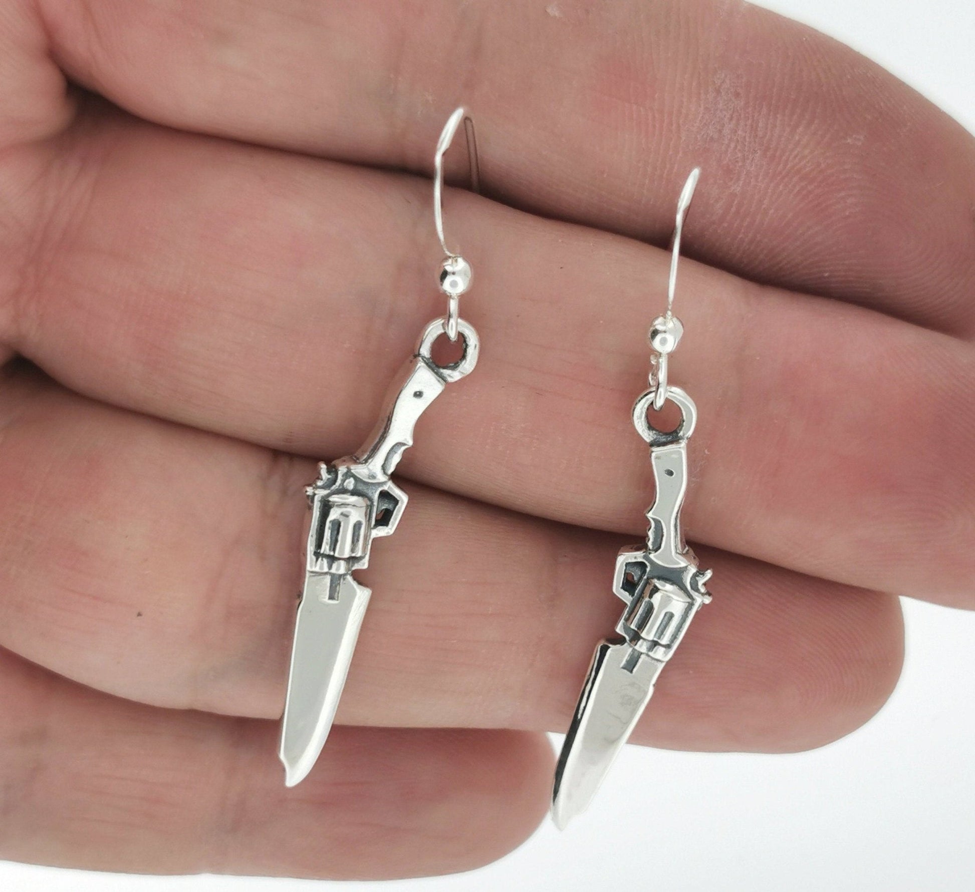 Final Fantasy 8 Gunblade Charm Earrings - Le Dragon Argenté