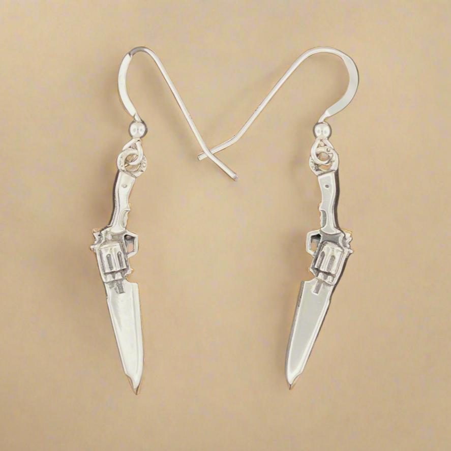 Final Fantasy 8 Gunblade Charm Earrings - Le Dragon Argenté