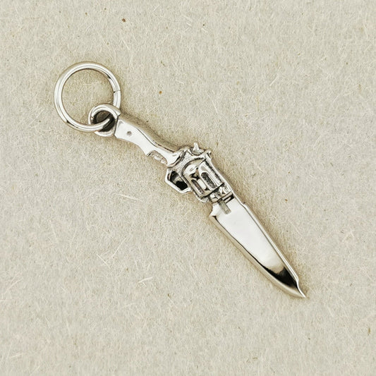 Final Fantasy 8 Gunblade Charm Pendant in Stainless Steel - Le Dragon Argenté