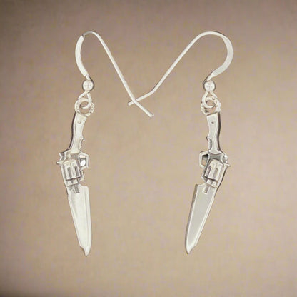 Final Fantasy 8 Gunblade Earrings in Stainless Steel - Le Dragon Argenté