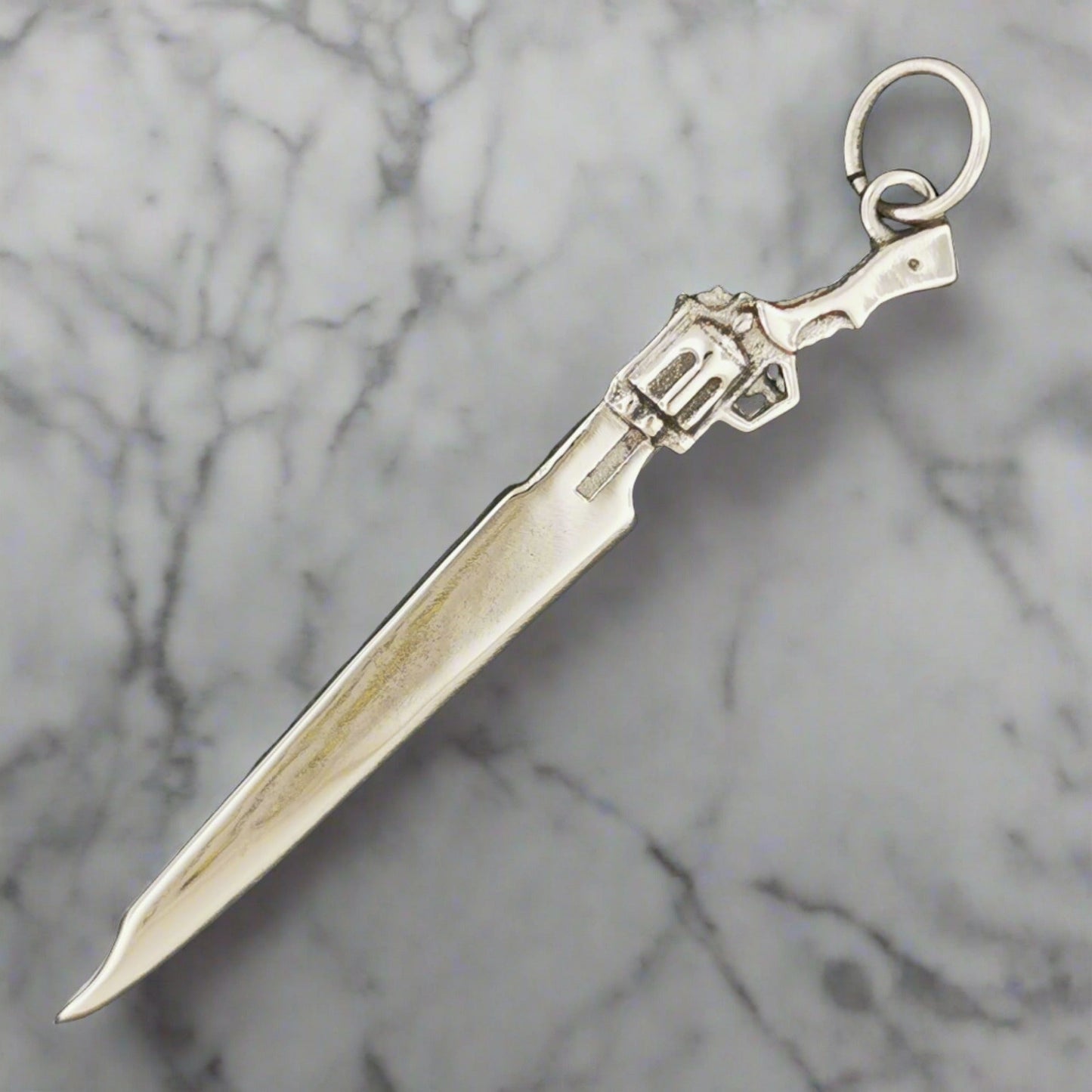 Final Fantasy 8 Gunblade Pendant in Stainless Steel - Le Dragon Argenté