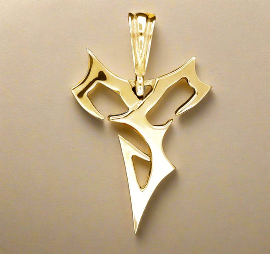 Final Fantasy X Tidus Pendant in Gold - Le Dragon Argenté