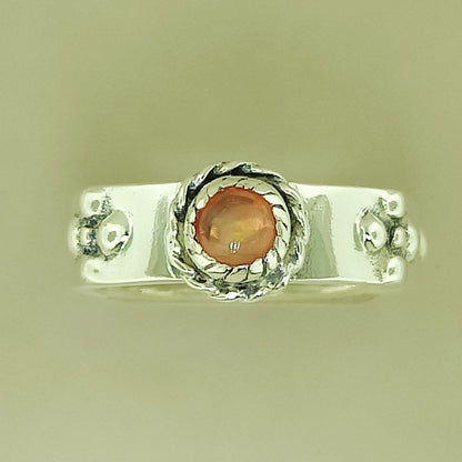 Howls Moving Castle Ring in Sterling Silver with Natural Gemstone