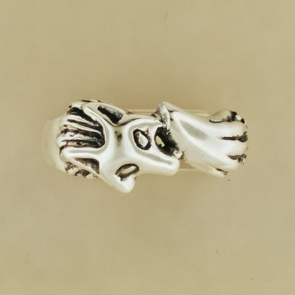 Fox Ring in Sterling Silver or Antique Bronze - Le Dragon Argenté