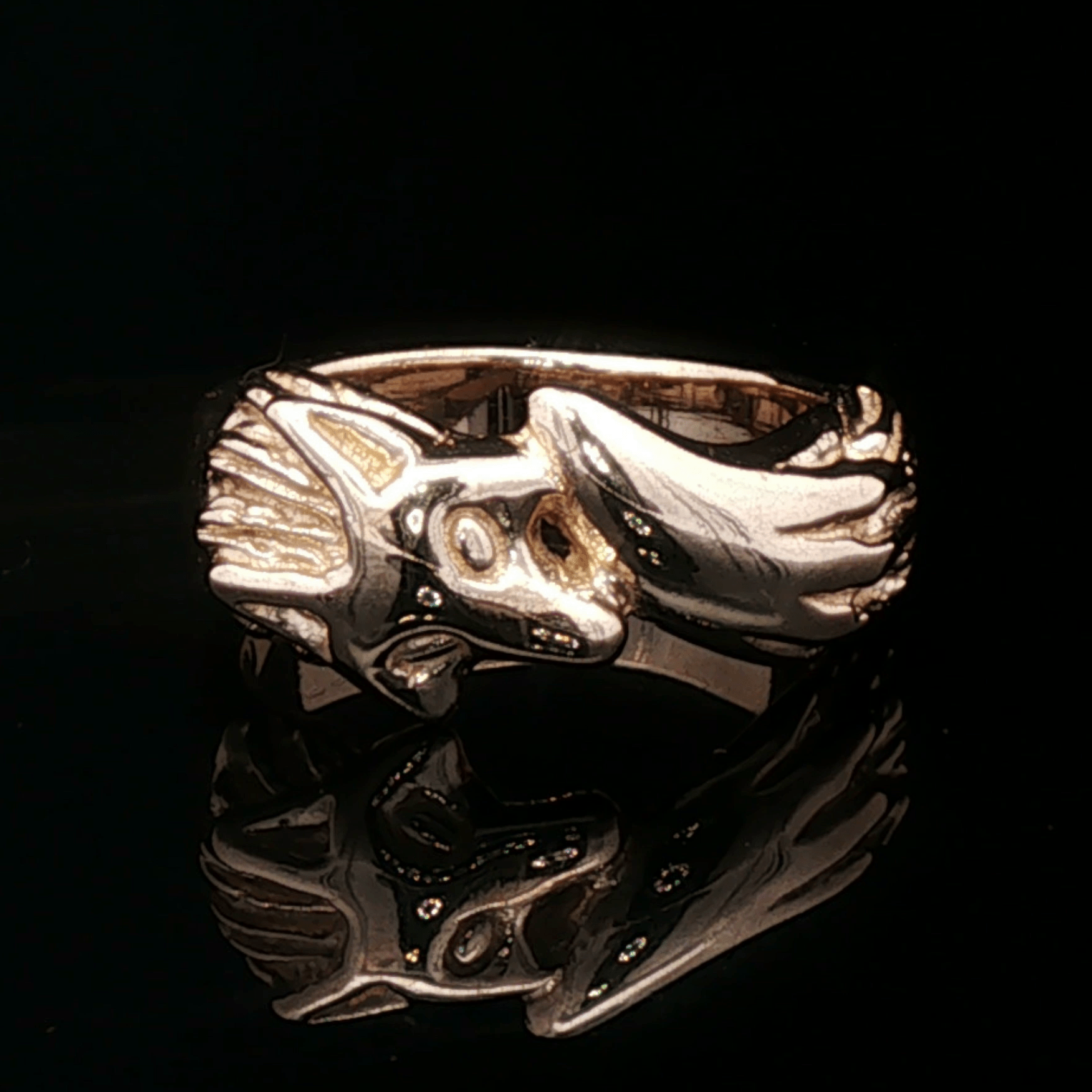 Fox Ring in Sterling Silver or Antique Bronze - Le Dragon Argenté