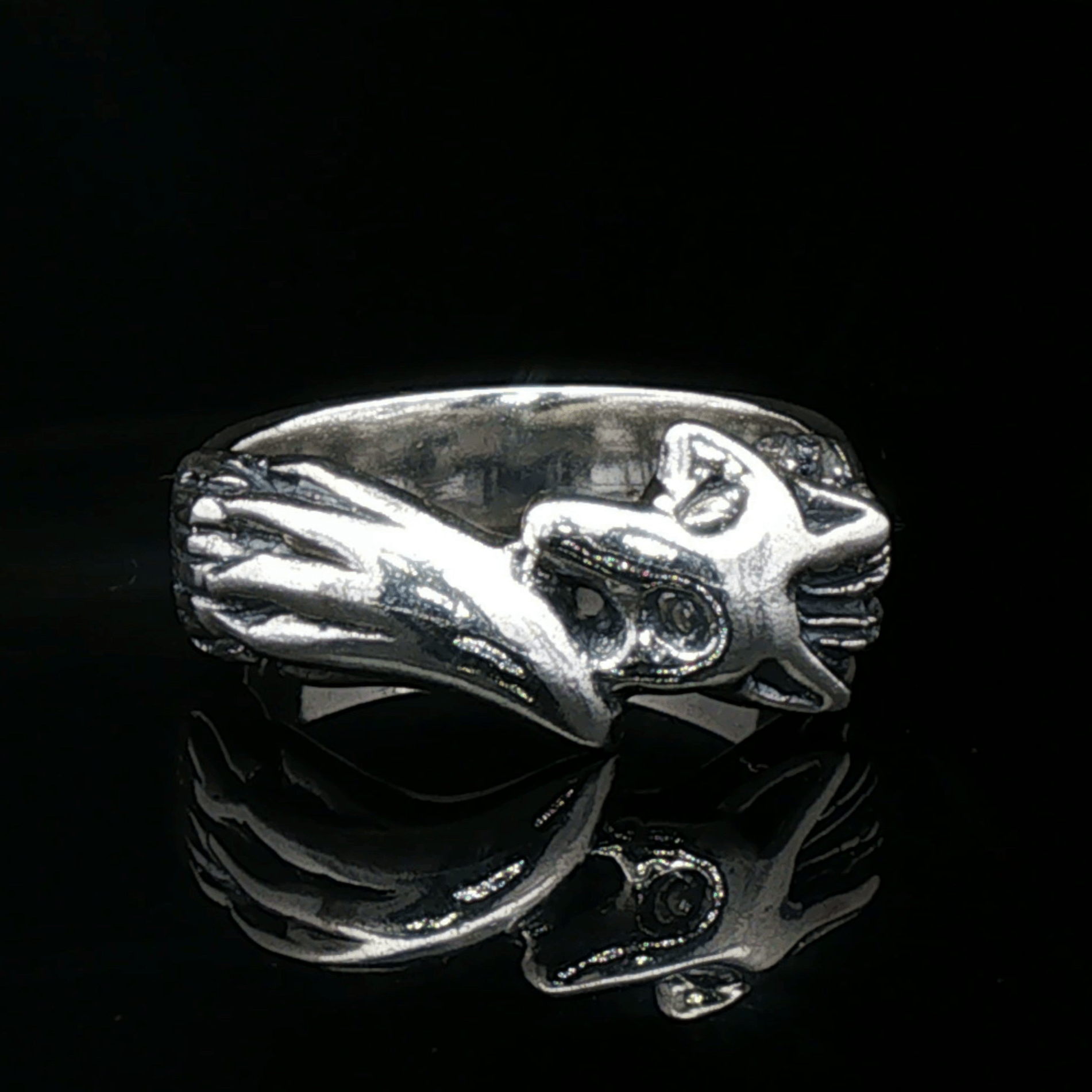 Fox Ring in Sterling Silver or Antique Bronze - Le Dragon Argenté