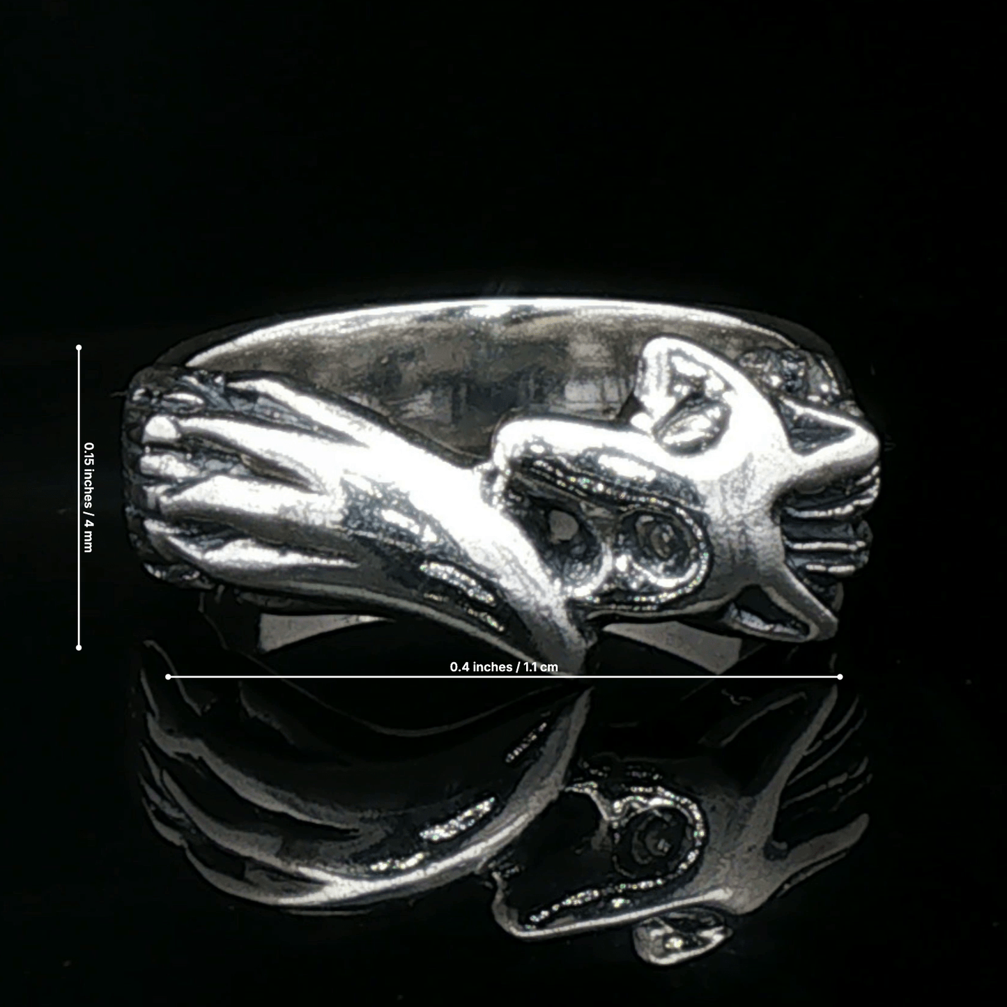 Fox Ring in Sterling Silver or Antique Bronze - Le Dragon Argenté