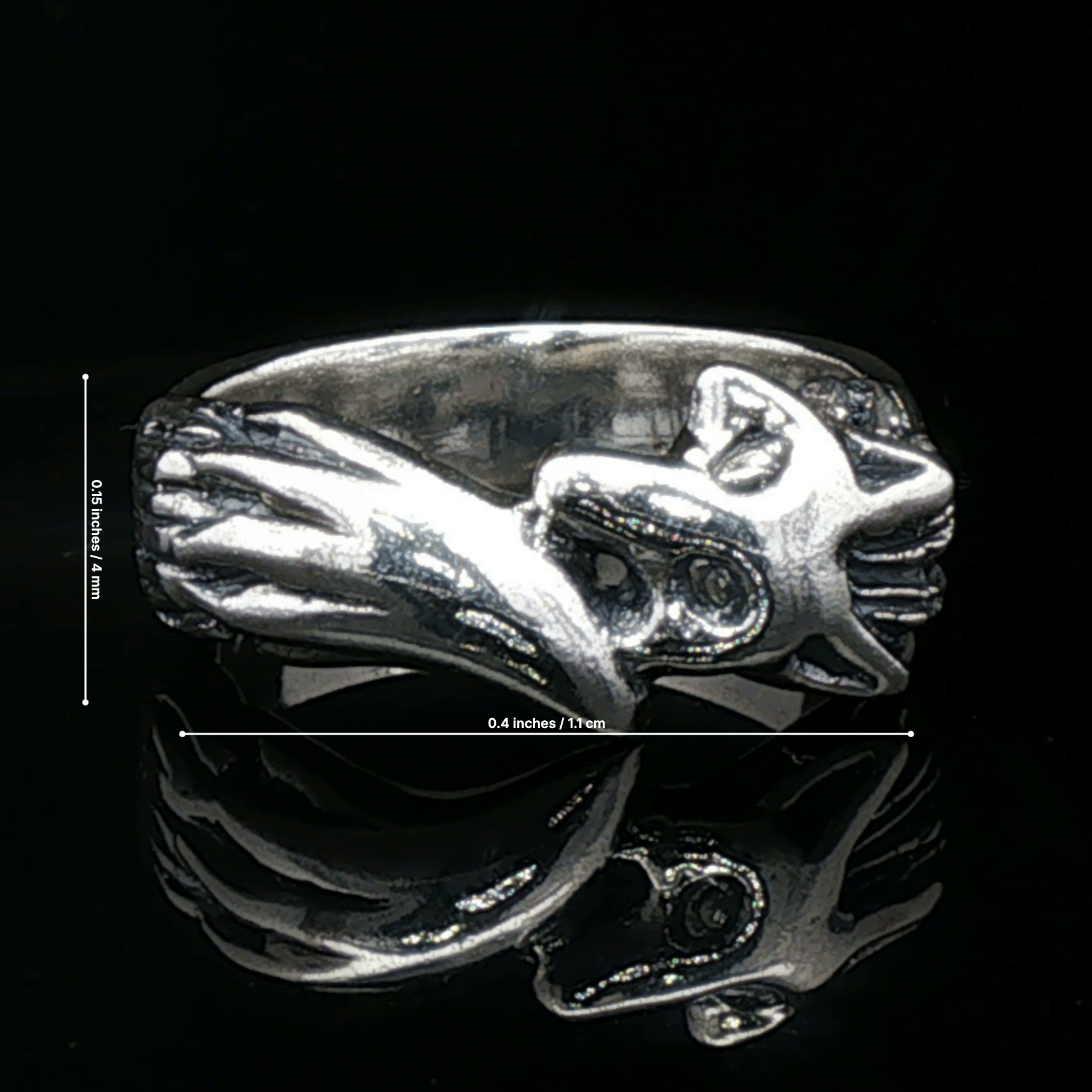 Fox Ring in Sterling Silver or Antique Bronze - Le Dragon Argenté