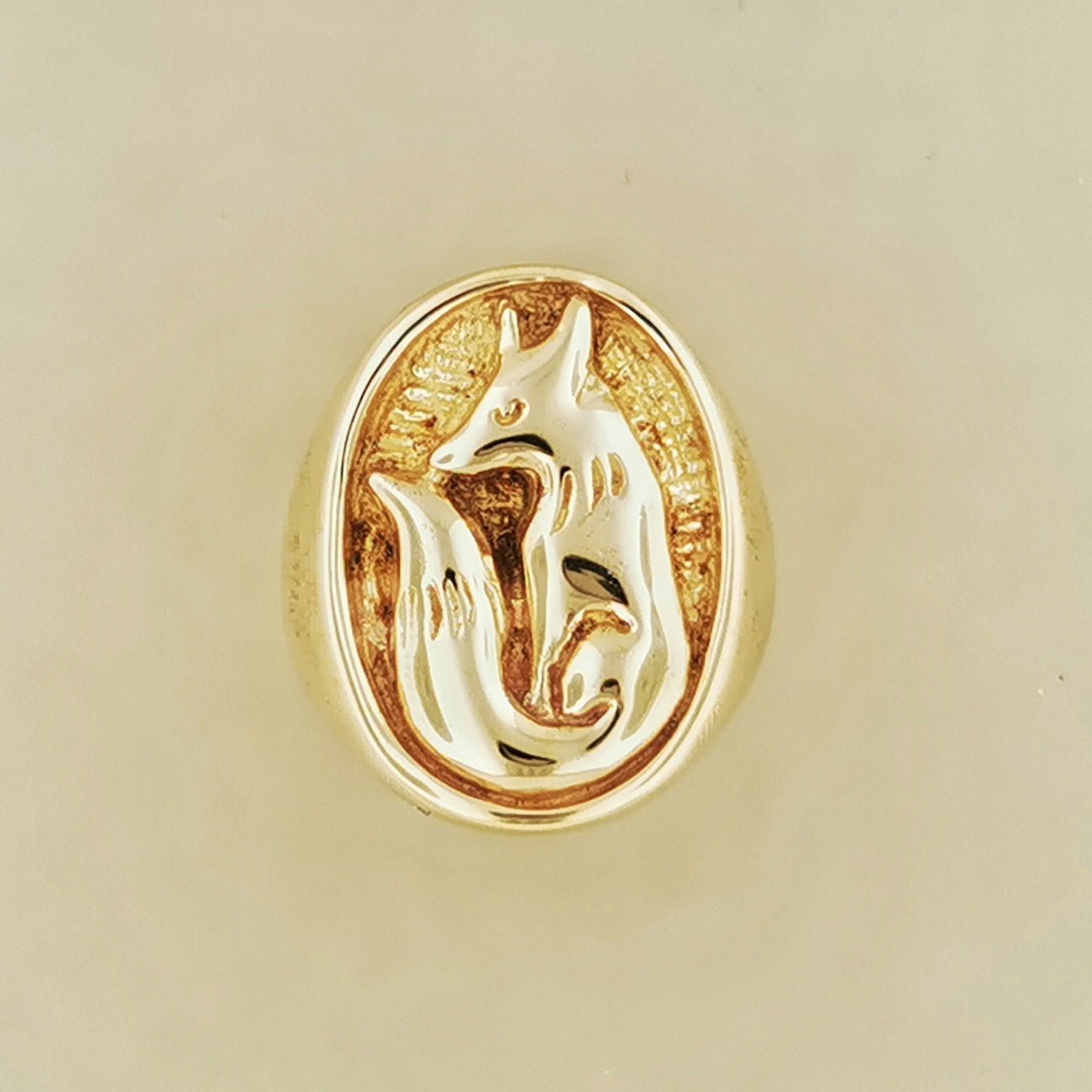 Fox Signet Ring in Sterling Silver or Antique Bronze - Le Dragon Argenté