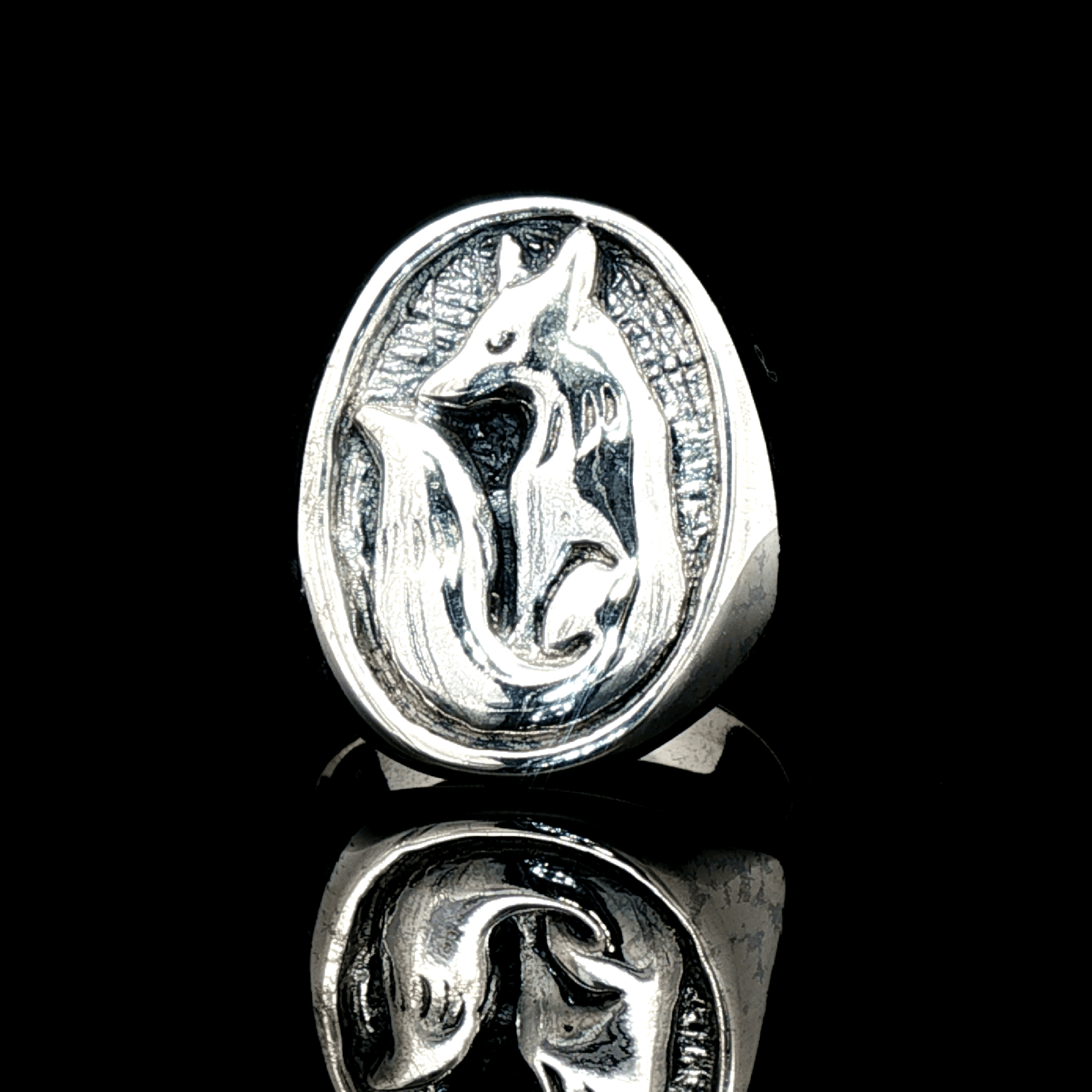 Fox Signet Ring in Sterling Silver - Le Dragon Argenté
