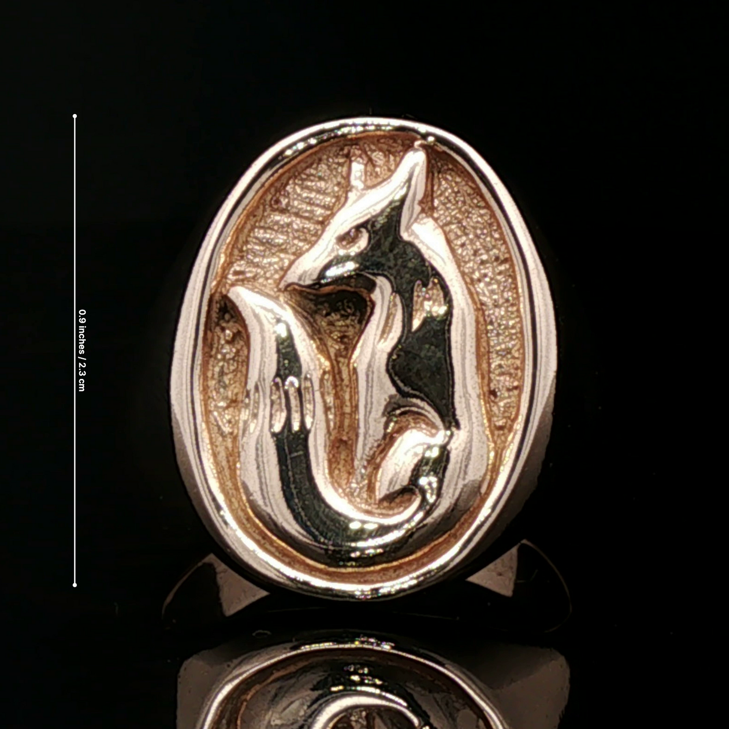 Fox Signet Ring in Antique Bronze - Le Dragon Argenté