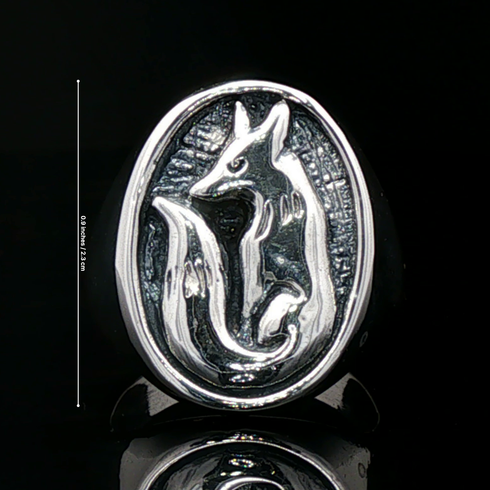 Fox Signet Ring in Sterling Silver - Le Dragon Argenté