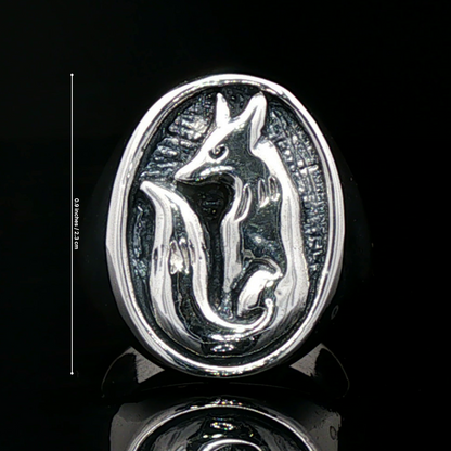Fox Signet Ring in Sterling Silver - Le Dragon Argenté