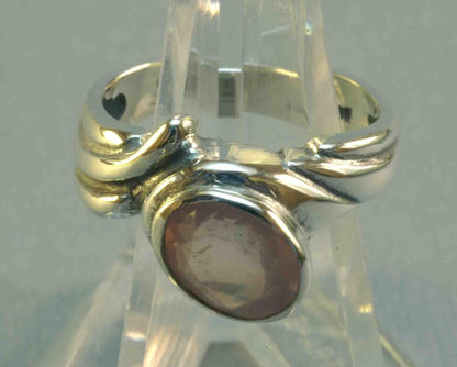 Freeform Geometric Ring with Gemstone in Sterling Silver, Vintage Silver Ring, Vintage Gemstone Ring, Mid Century Ring, Mid Century Jewellery, Silver Birthstone Ring, Geometric Silver Ring, Everyday Sterling Silver Gemstone Ring, 50s Silver Ring