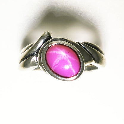 Freeform Geometric Ring with Oval Gemstone in Sterling Silver - Le Dragon Argenté