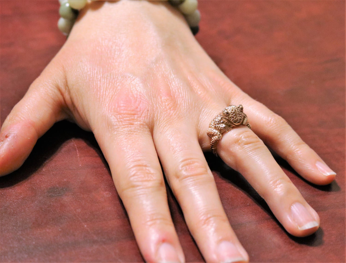 Frog Ring in Sterling Silver or Antique Bronze - Le Dragon Argenté