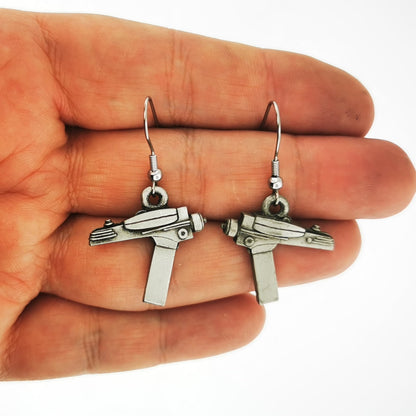 Geeky Pewter Charm Earrings - Le Dragon Argenté