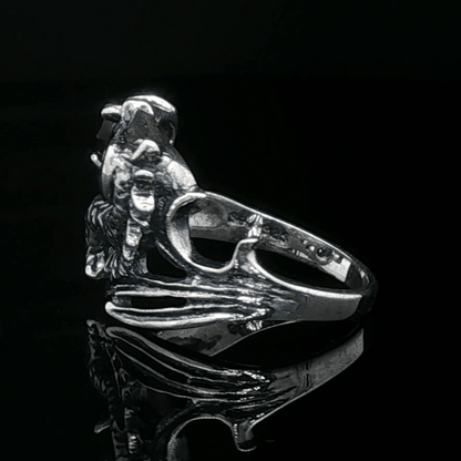 Gemstone Dragon Ring in Sterling Silver - Le Dragon Argenté