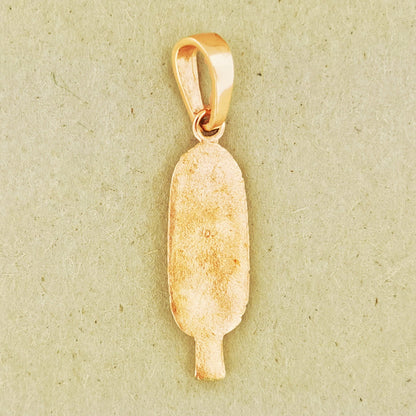 Gold Egyptian Feather Charm Pendant - Le Dragon Argenté