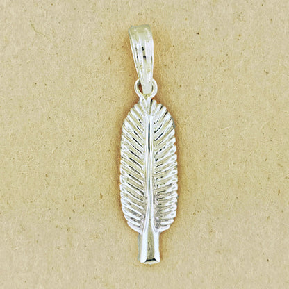 Gold Egyptian Feather Charm Pendant - Le Dragon Argenté