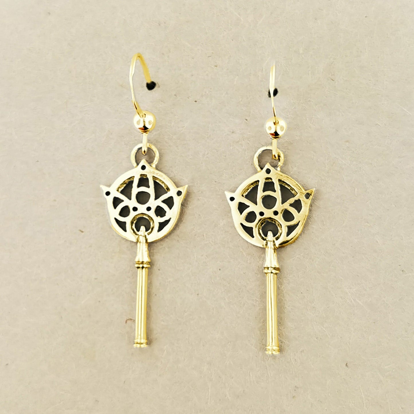 Gold FFX Yuna's Wand Earrings - Le Dragon Argenté