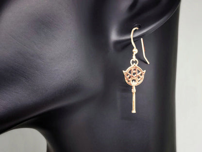 Gold FFX Yuna's Wand Earrings - Le Dragon Argenté